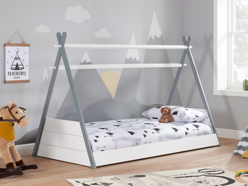 Land Of Beds Lacey Home White Wooden Kids Bed