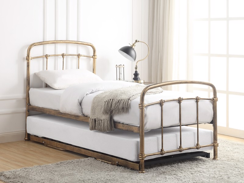 Land Of Beds Perth Antique Bronze Metal Single Guest Bed