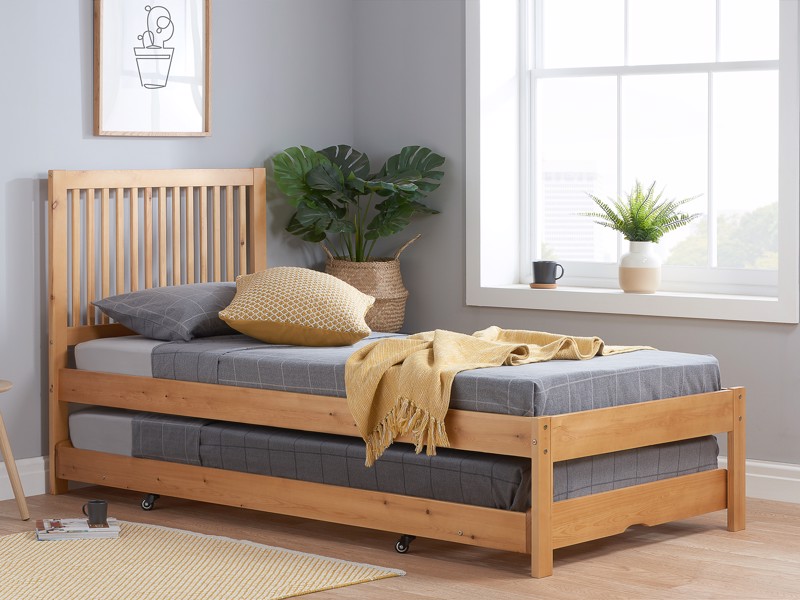 Land Of Beds Arden Honey Pine Wooden Guest Bed