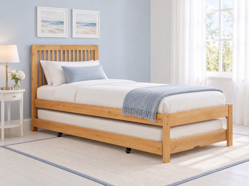 Land Of Beds Arden Honey Pine Wooden Guest Bed