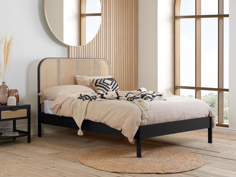 Land Of Beds Cannes Black Wooden Bed Frame