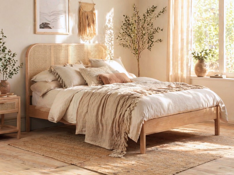 Land Of Beds Cannes Oak Wooden Super King Size Bed Frame