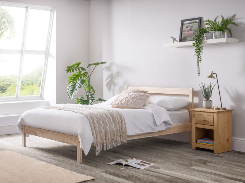 Land Of Beds Roxana Pine Wooden Double Bed Frame