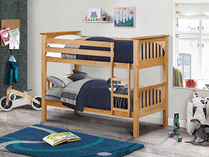 Land Of Beds Leyton Pine Wooden Bunk Bed