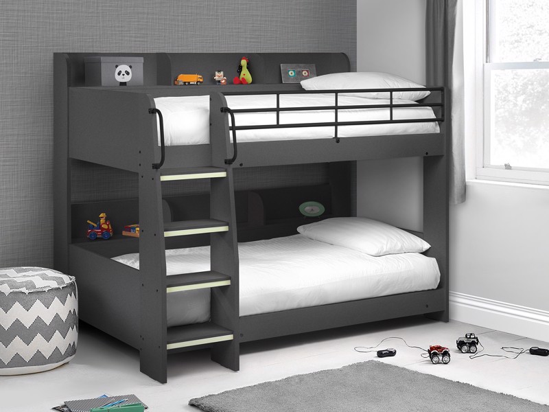 Land Of Beds Paddington Dark Grey Wooden Bunk Bed