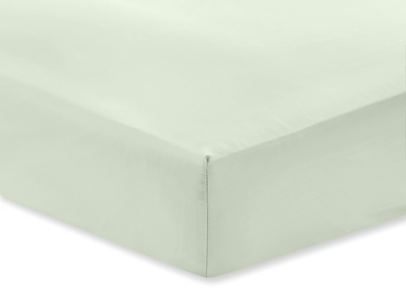 Bianca Fine Linens Cotton Sateen Green Double Fitted Sheet