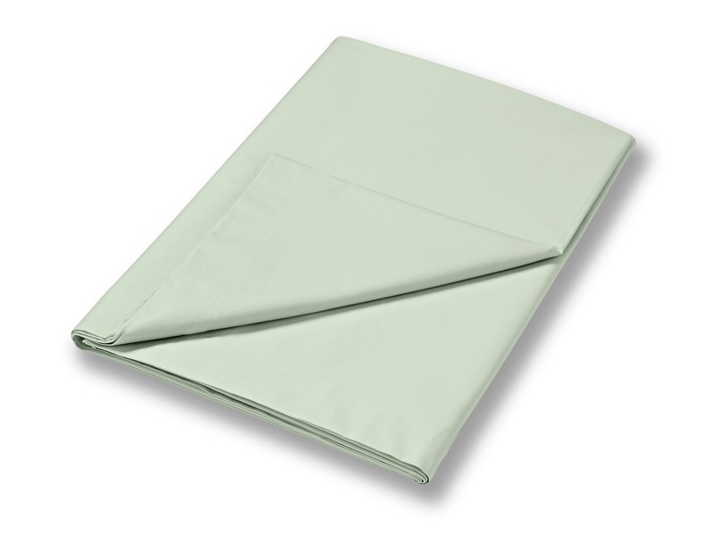 Bianca Fine Linens Cotton Sateen Green Super King Size Flat Sheet