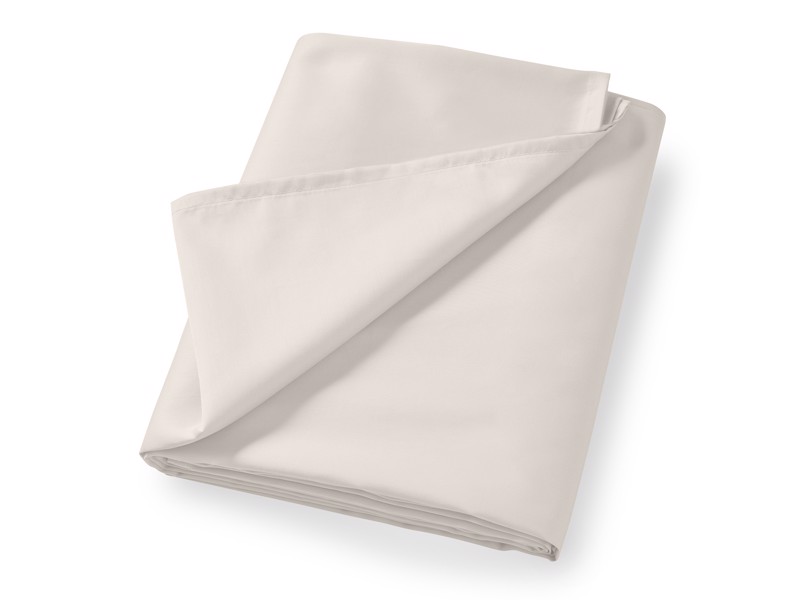 Bianca Fine Linens Cotton Sateen Oyster Flat Single Bed Sheet