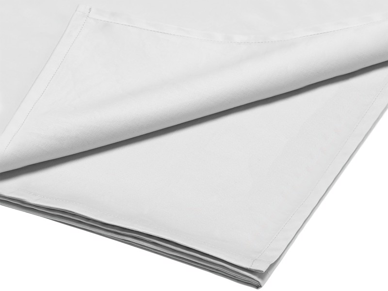 Bianca Fine Linens Luxury Cotton Sateen Silver Double Flat Sheet