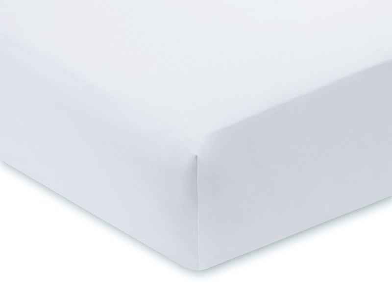Bianca Fine Linens Luxury Cotton Sateen White Fitted Double Bed Sheet