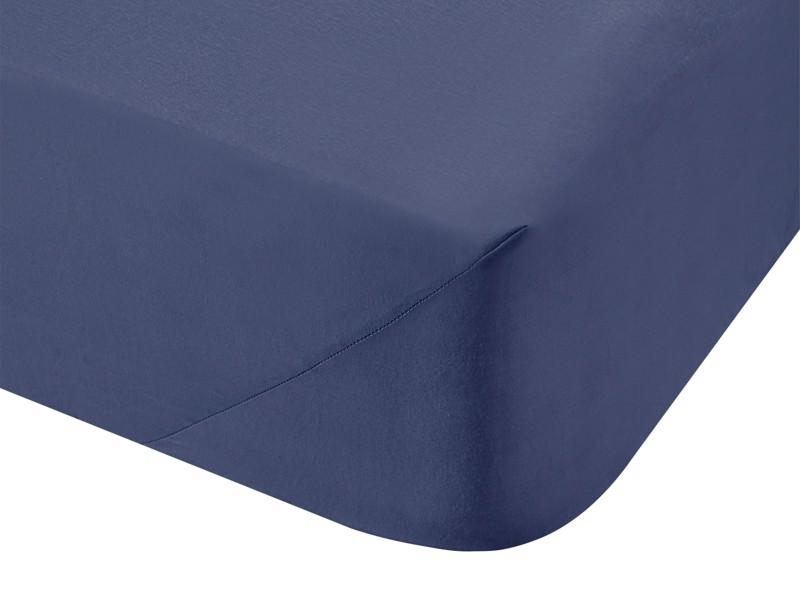 Bianca Fine Linens Cotton Navy Fitted Sheet