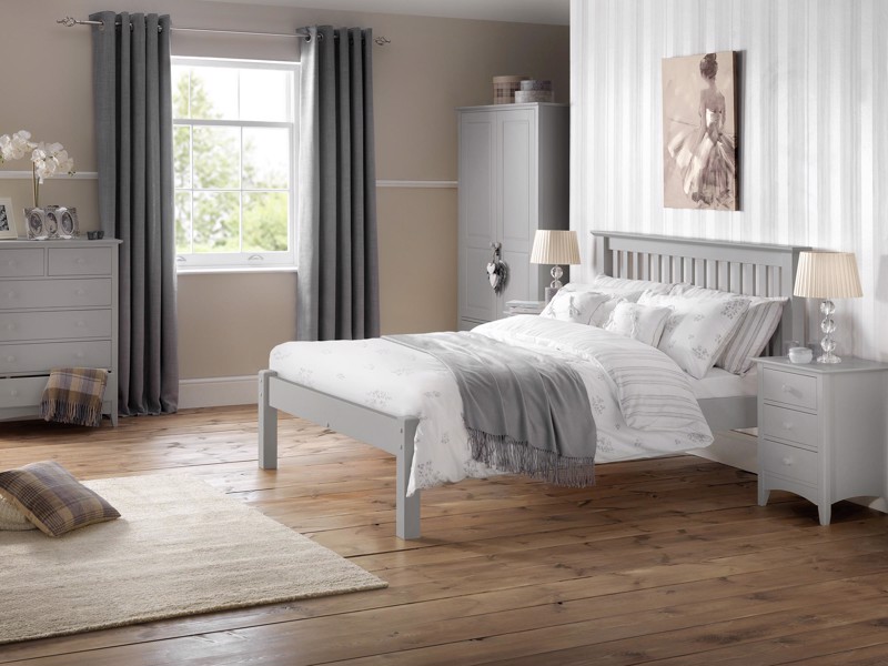Land Of Beds Leyton Grey Low Foot End Bed Frame