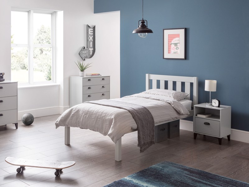 Land Of Beds Rose Dove Grey Wooden Bed Frame