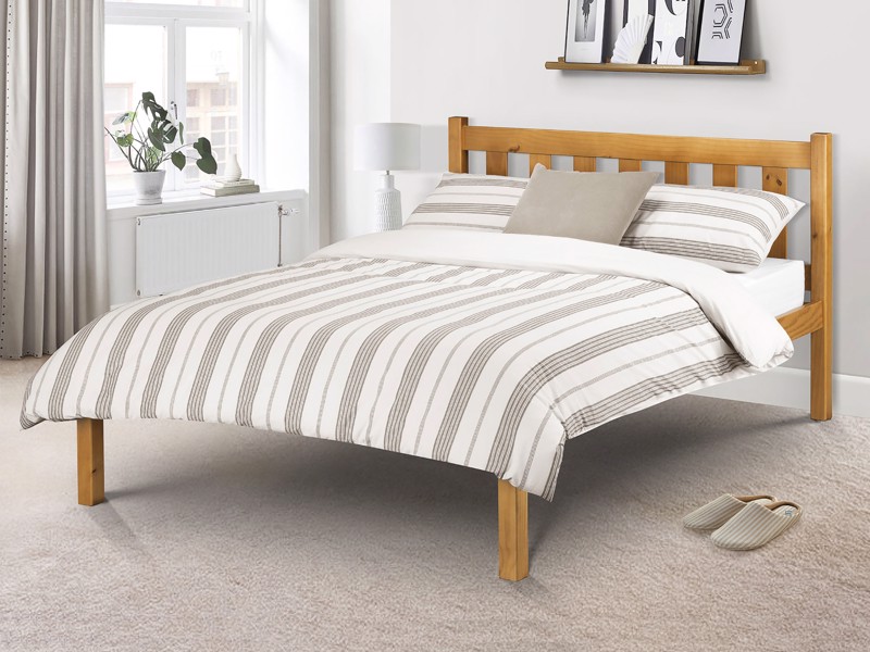 Land Of Beds Daisy Pine Wooden Double Bed Frame