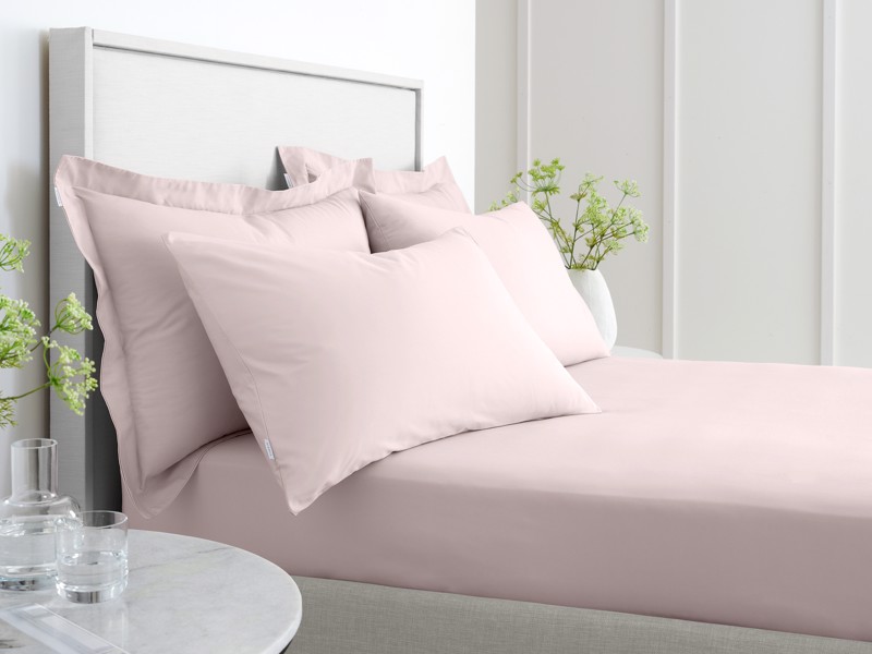 Bianca Fine Linens Cotton Blush Pair of Standard Pillowcases