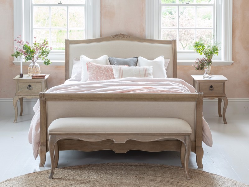 Land Of Beds Ashridge Cream High Footend Wooden Double Bed Frame