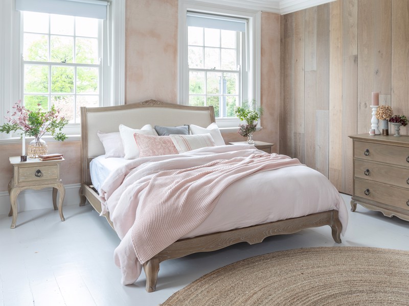 Land Of Beds Ashridge Cream Low Footend Wooden King Size Bed Frame