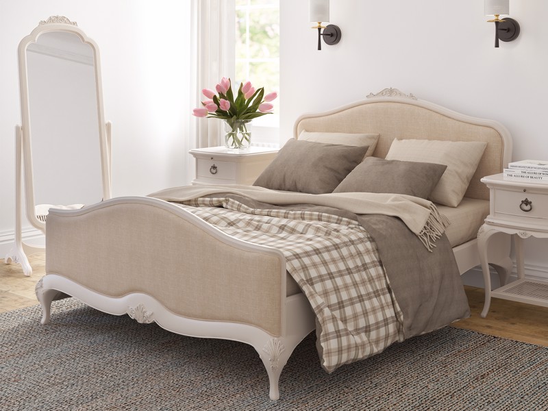 Land Of Beds Avebury Beige Fabric Bed Frame