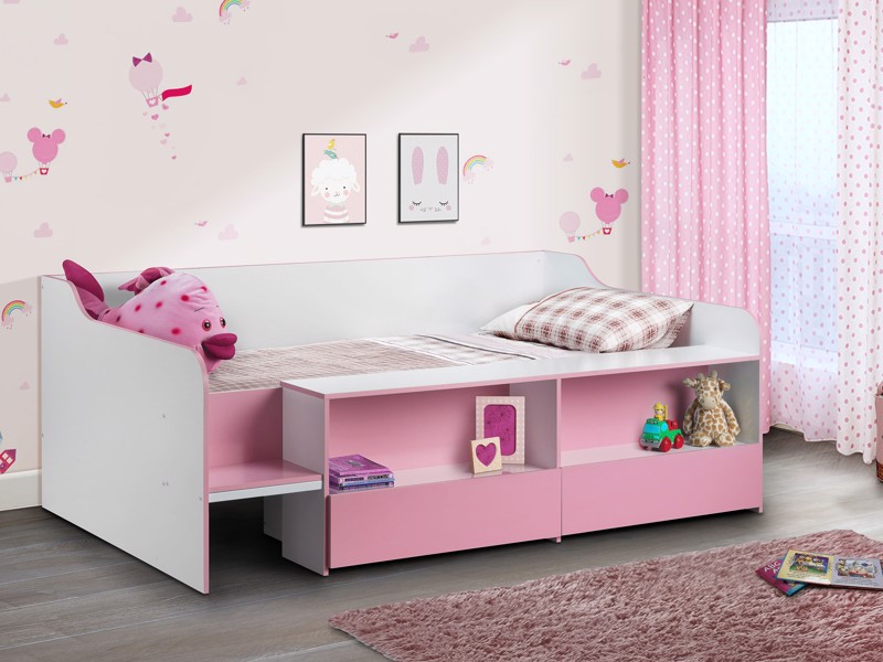 Land Of Beds Marlin Pink Low Sleeper Childrens Bed