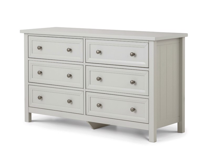 Land Of Beds Bellatrix Dove Grey 6 Drawer Wide Standard Chest of Drawers