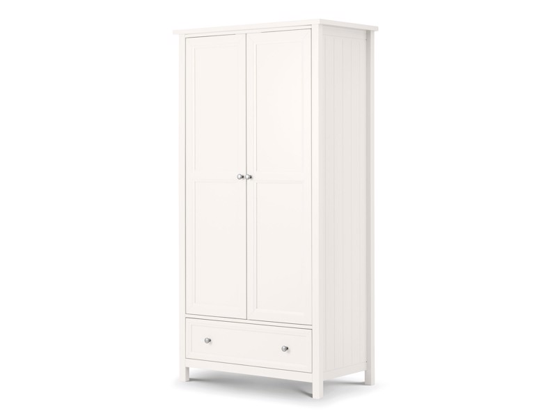 Land Of Beds Bellatrix Surf White 2 Door Combination Wardrobe