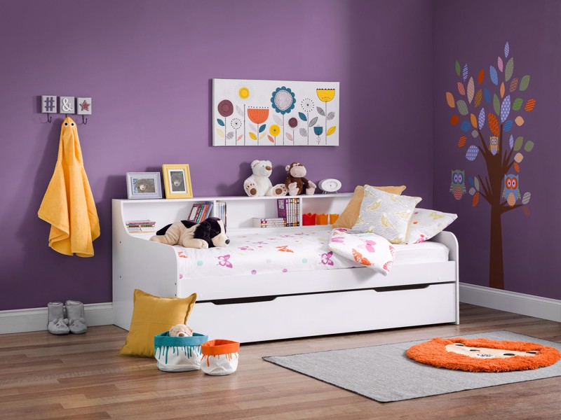 Land Of Beds Alora White Wooden Guest Bed