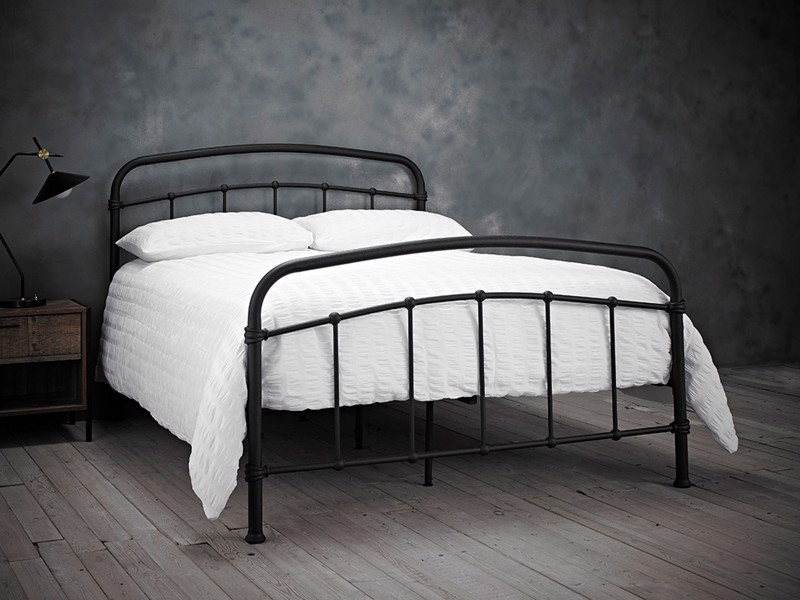 Land Of Beds Clara Black Metal King Size Bed Frame