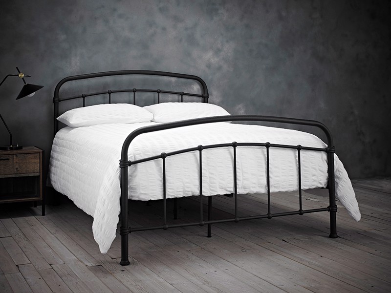 Land Of Beds Clara Black Metal Double Bed Frame