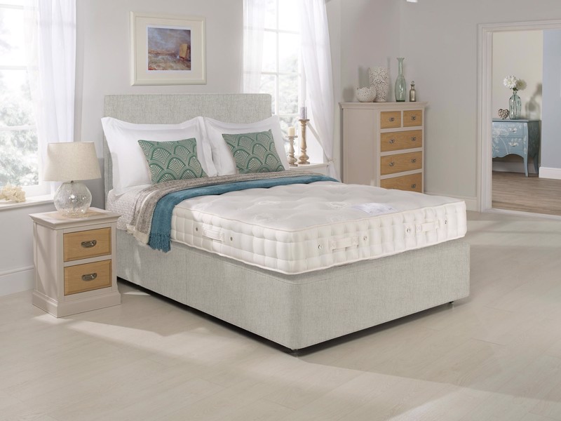 Hypnos European King Size - CLEARANCE STOCK - Brooklyn Mint Ortho Silver Divan Bed