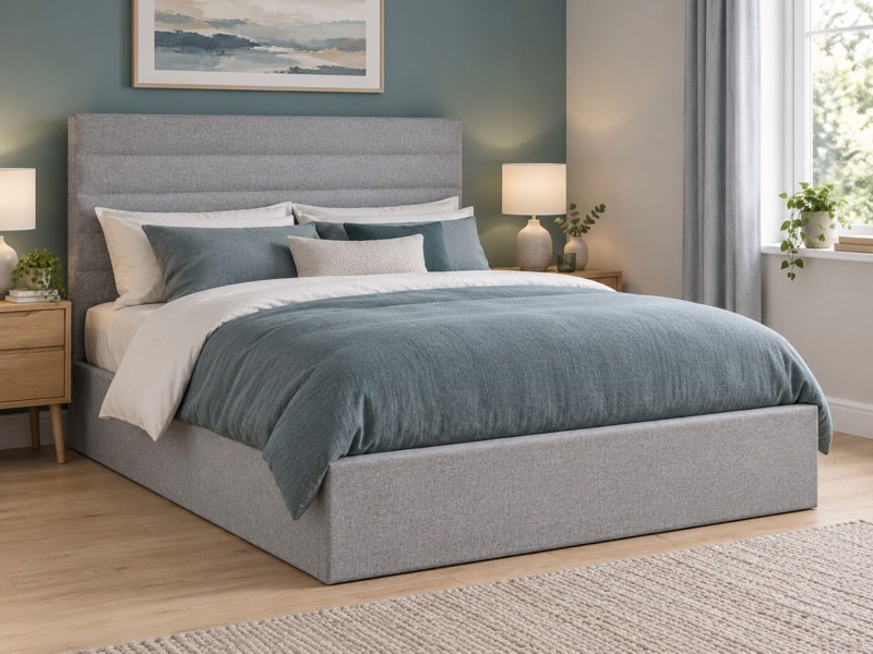 Land Of Beds Arley Grey Fabric Ottoman Bed