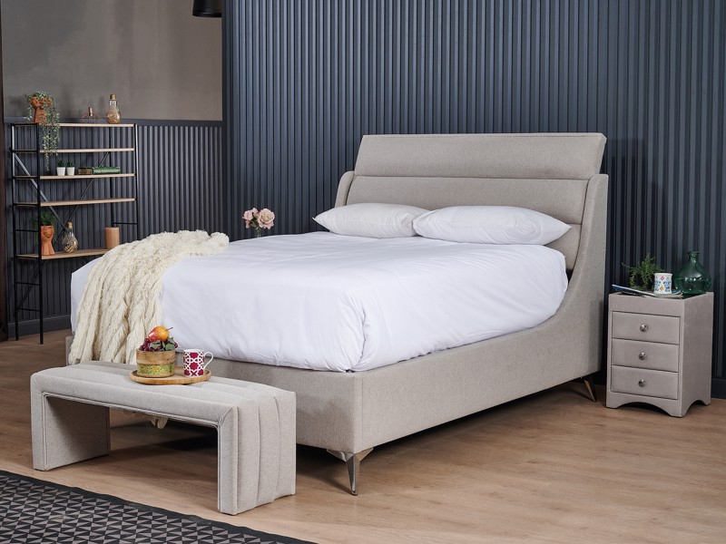 Land Of Beds Sorento Fabric Ottoman Bed