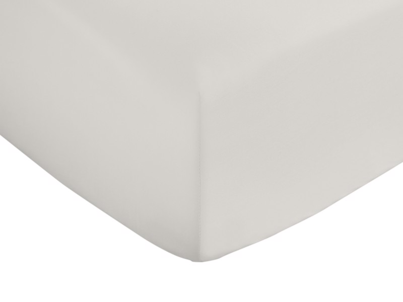 Bianca Fine Linens Cotton Sateen Cream Fitted Sheet