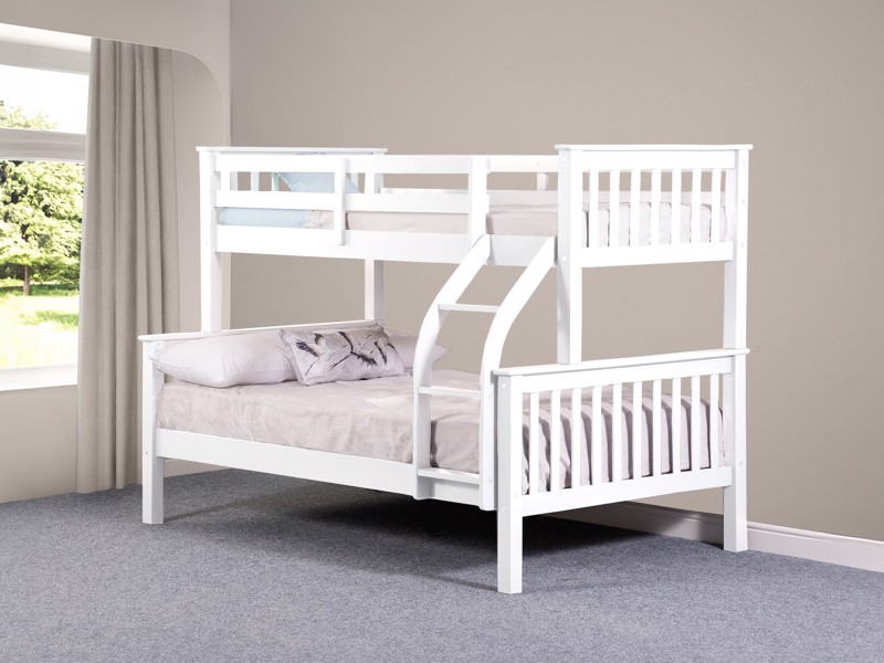 Land Of Beds Orwell White Wooden Bunk Bed