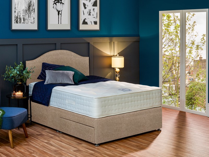 Relyon Double Size - CLEARANCE STOCK - Sandstone Dreamworld Pure Natural 1400 Divan Bed