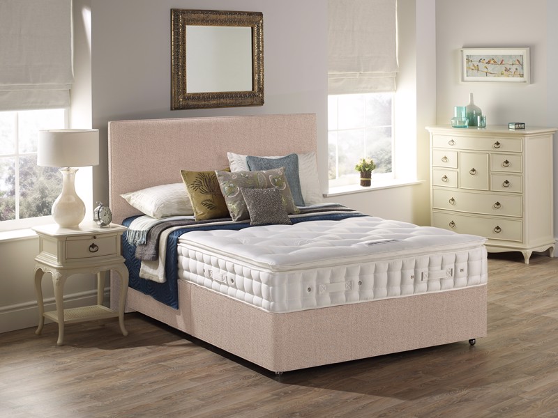 Hypnos Single Size - CLEARANCE STOCK - Maestro Oatmeal Premier Deluxe Divan Bed