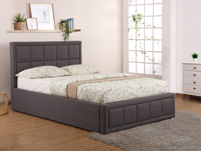 Land Of Beds Tolkein Grey Fabric Single Ottoman Bed