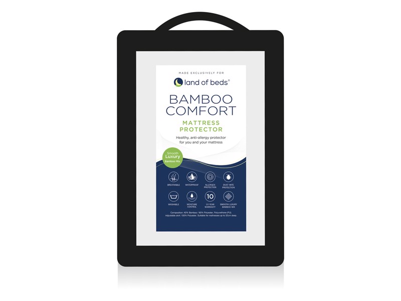 Land Of Beds Bamboo Comfort Double Mattress Protector