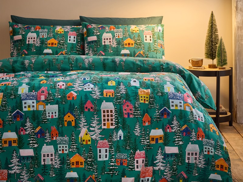 Catherine Lansfield Christmas Festive Forest Double Duvet Cover Set