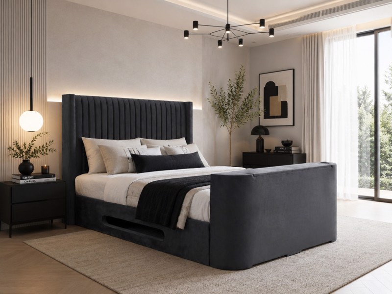 Land Of Beds Hazel Fabric TV Bed