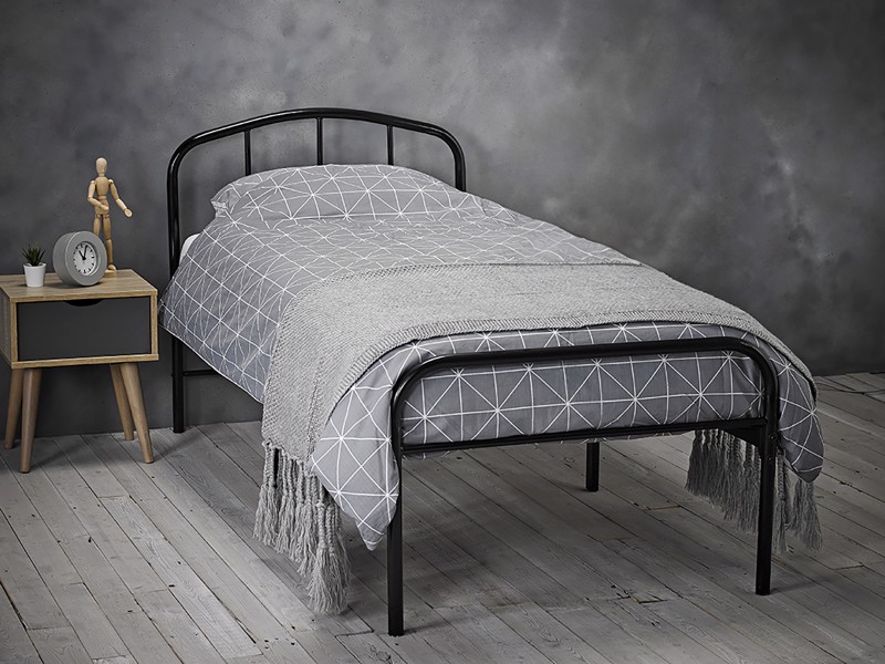 Land Of Beds Nico Black Metal Single Bed Frame