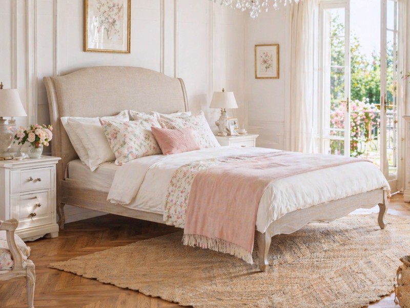 Land Of Beds Christie Beige Wooden Super King Size Bed Frame