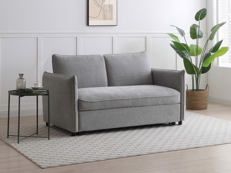 Land Of Beds Capri Grey Boucle Sofa Bed