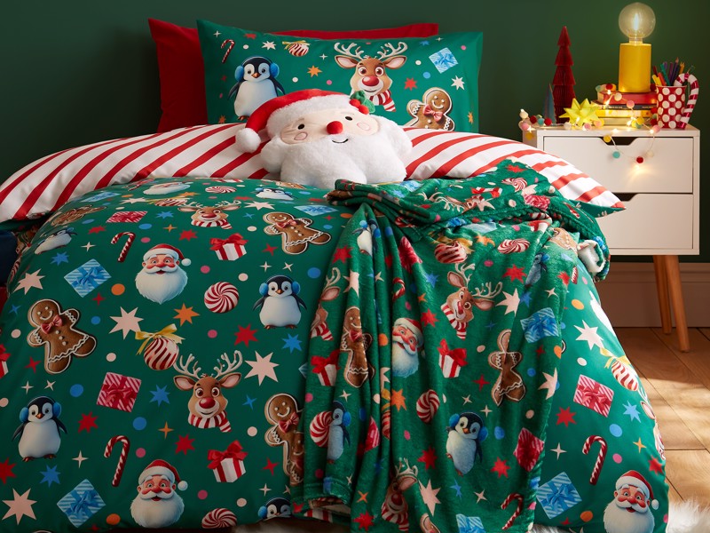 Catherine Lansfield Christmas Icons Duvet Cover Set