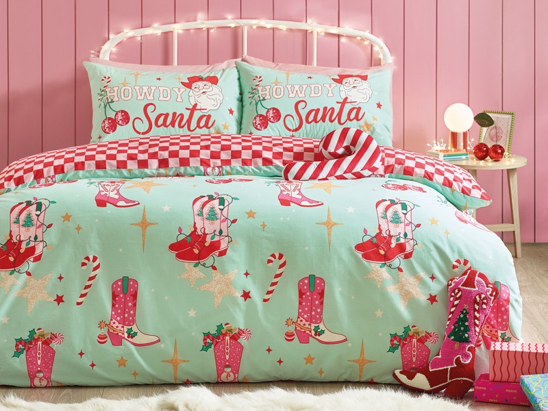 Catherine Lansfield Santas Howdy Christmas Duvet Cover Set