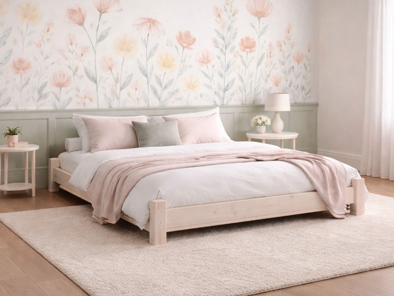 Land Of Beds Elmbrook Wooden King Size Bed Frame