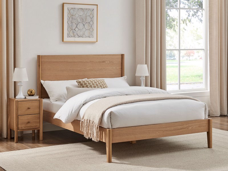 Land Of Beds Rosewood Oak Wooden Bed Frame