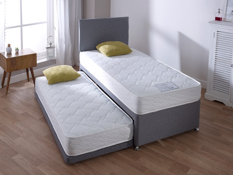 Highgrove Beds Single Size - CLEARANCE - Ex-Showroom - Plush Argent Dreamworld Buddy Guest Bed