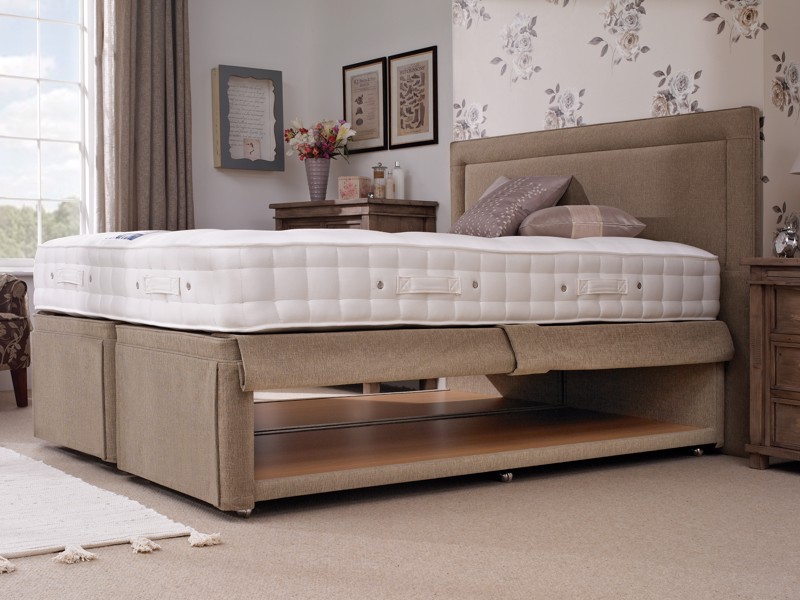 Hypnos Super King Size - CLEARANCE STOCK - Tweed Stone Hideaway Bed Base