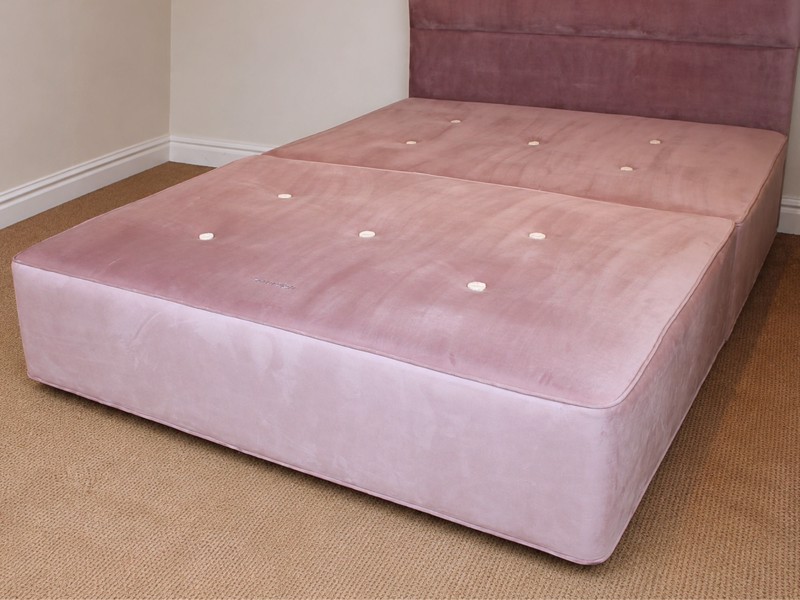 Vispring King Size - CLEARANCE - Ex-Showroom - Plush Pink Sovereign Bed Base