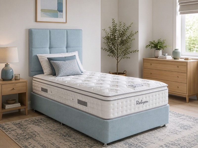 Dunlopillo Single Size - CLEARANCE - Ex-Showroom - Honour Headboard and Stratus Latex Divan Bed